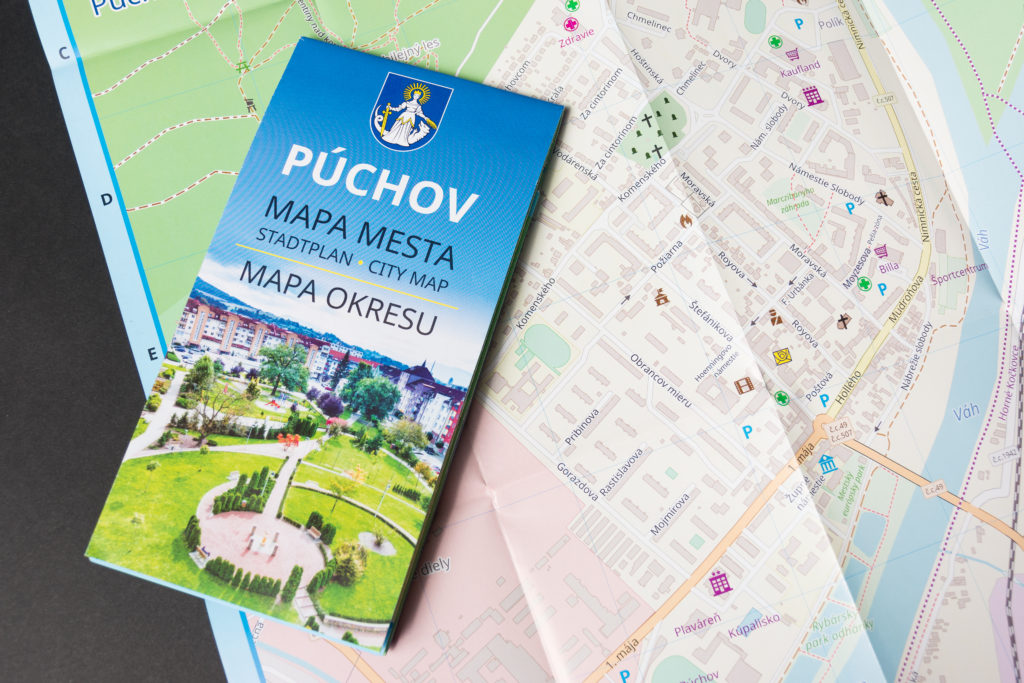 Mapa mesta Púchov