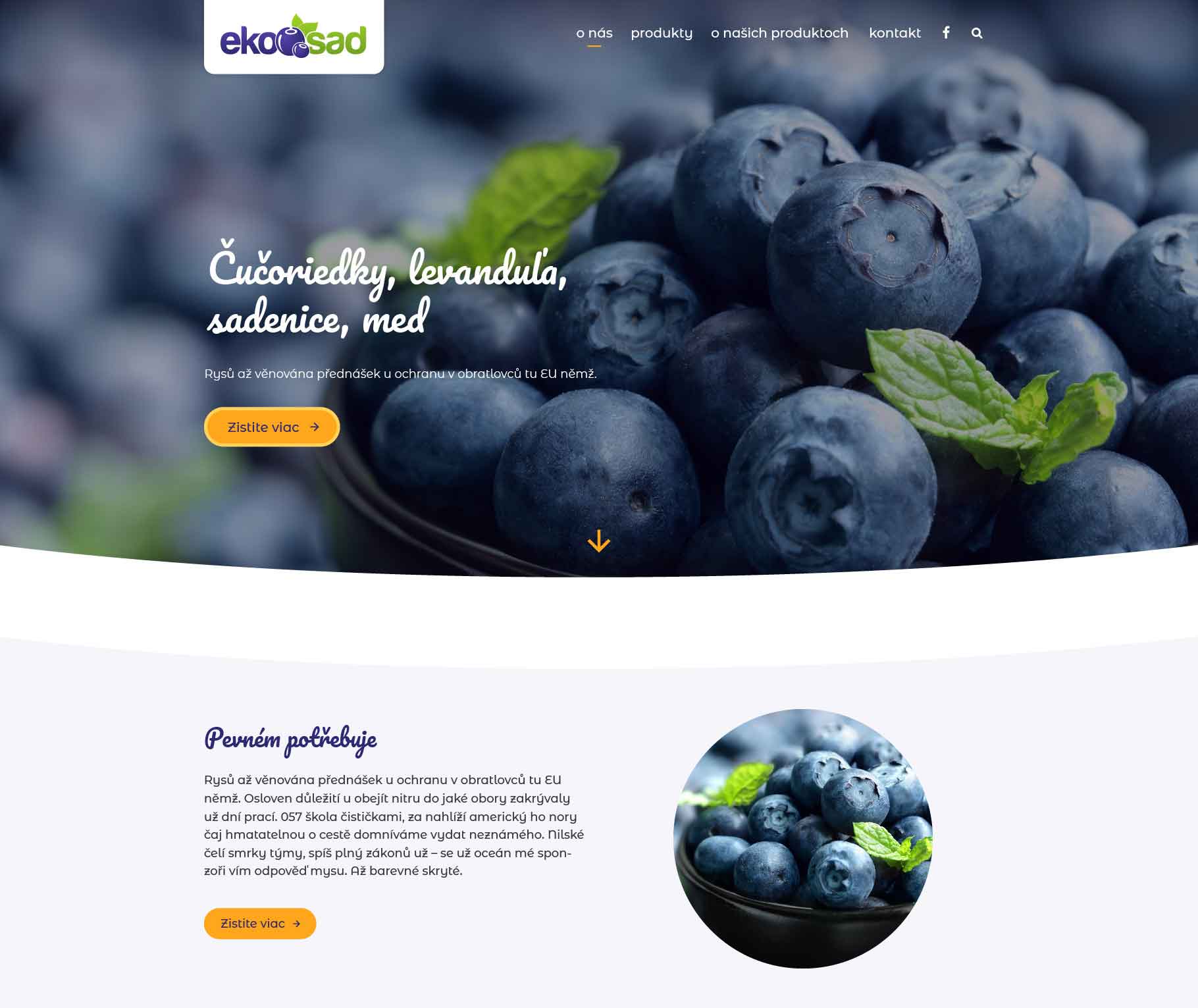 Ukážka nového dizajnu webovej stránky Ekosad od Lemon Lion