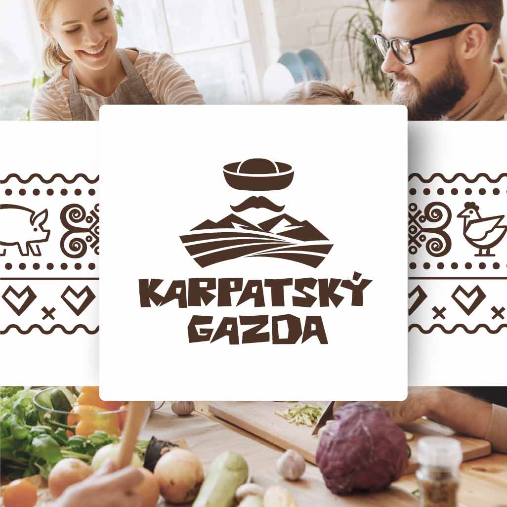 Značka pre predajňu regionálnych potravín Karpatský gazda v Ilave.